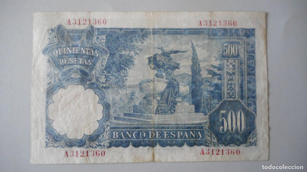 Billetes espa&ntilde;oles: 500 PESETAS 1951 MBC - Foto 2