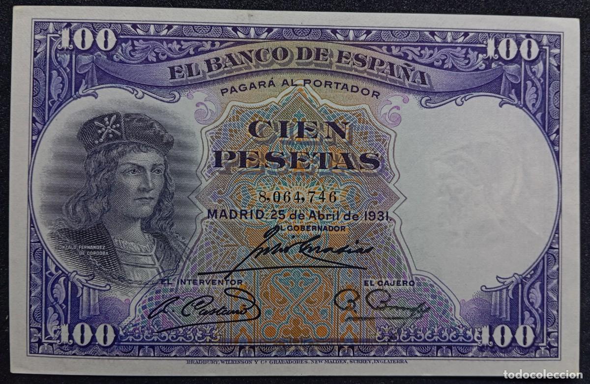Billetes espa&ntilde;oles: 100 pesetas 1931 sin serie SC (UNC) - Foto 1