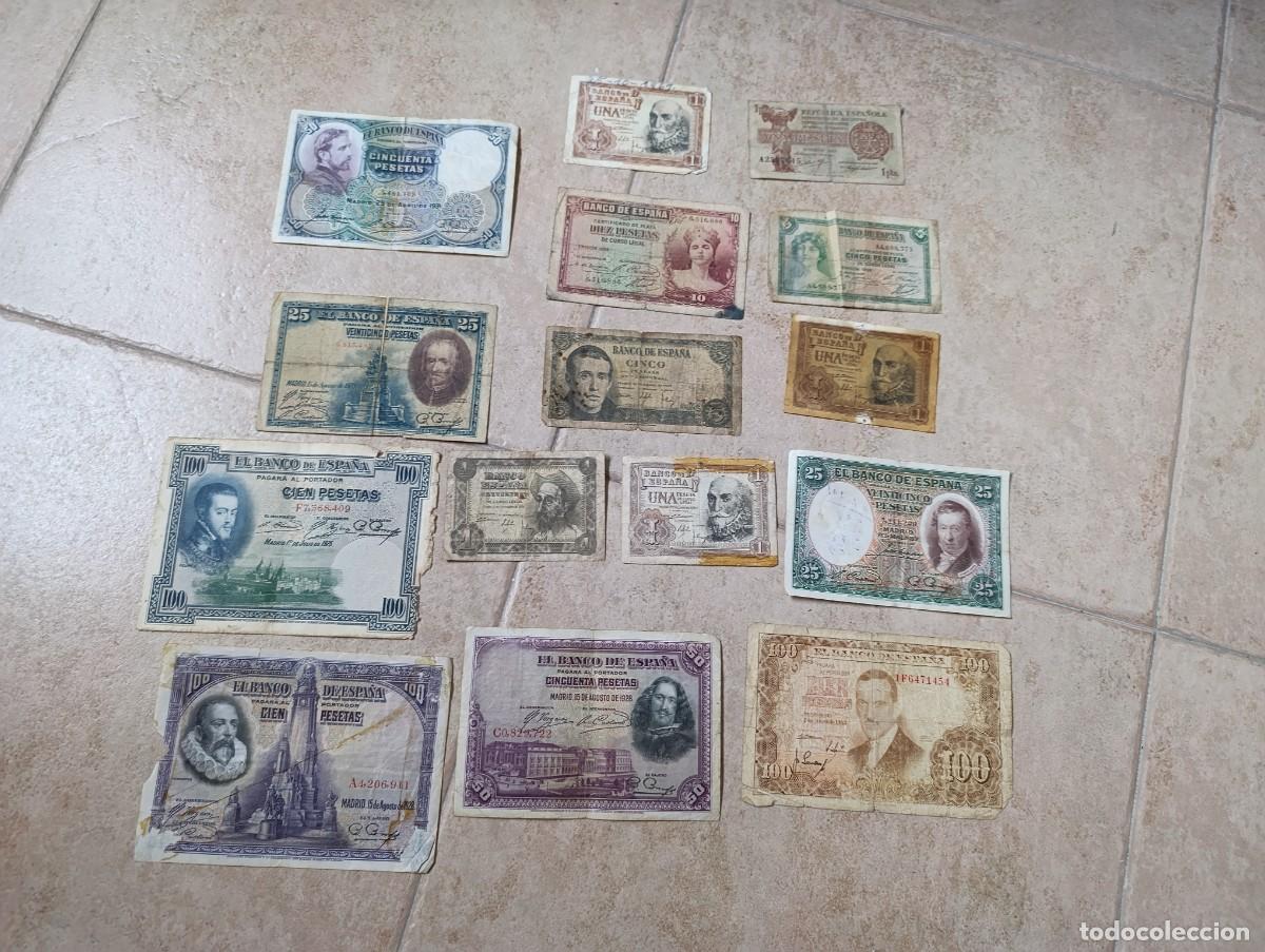 Billetes espa&ntilde;oles: Lote 15 billetes espa&ntilde;oles - Foto 1