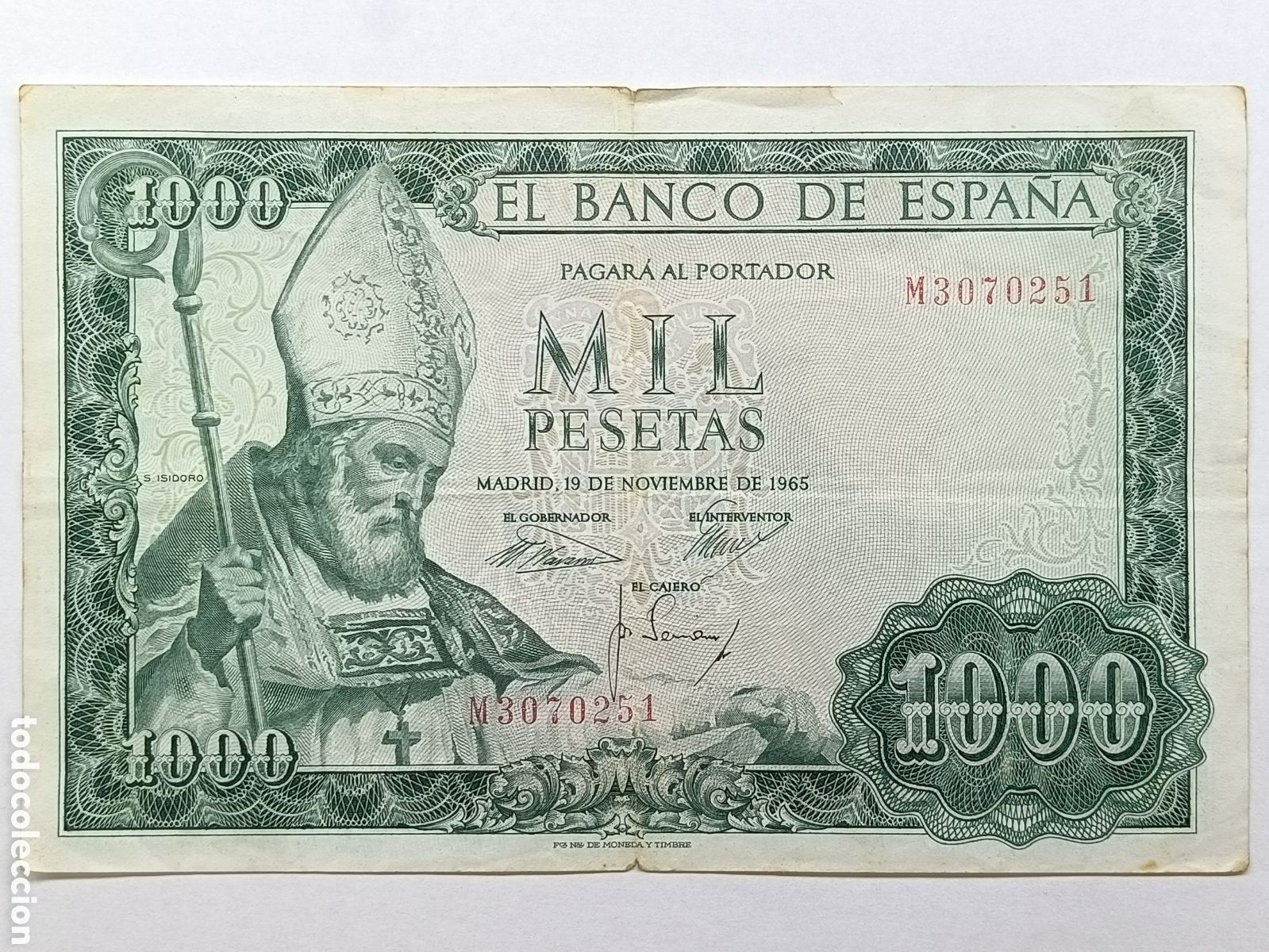 Spanische Banknoten: BILLETE DE ESPA&Ntilde;A 1000 PESETAS 1965 SAN ISIDORO