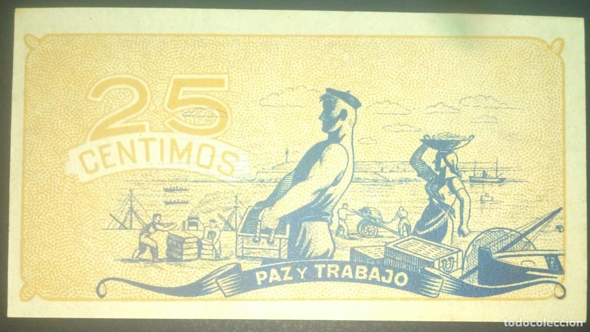 Billetes espa&ntilde;oles: Consejo de Asturias y Le&oacute;n. 25 c&eacute;ntimos. SC- - Foto 2