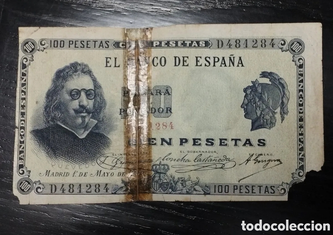 Billetes espa&ntilde;oles: Espa&ntilde;a 100 pesetas 1900 - Foto 1