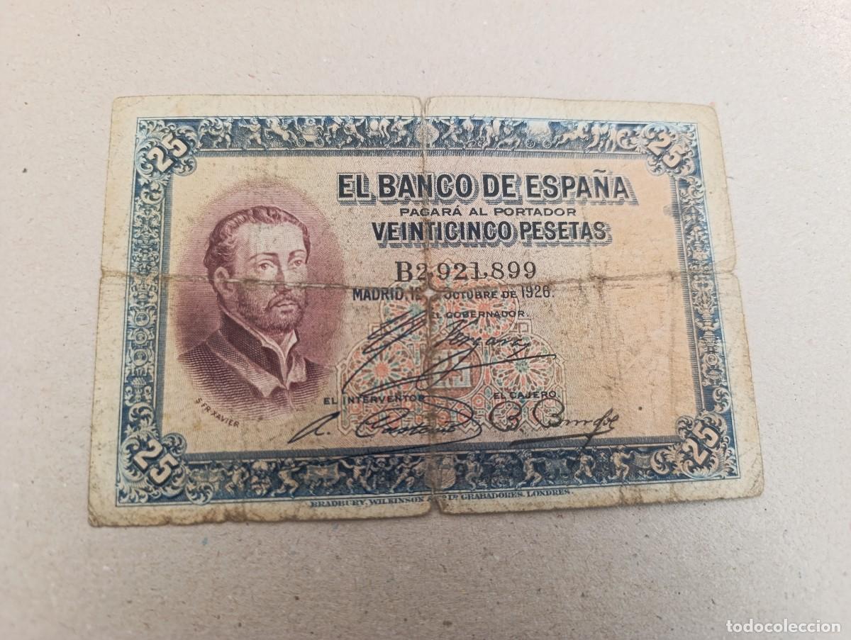 Billetes espa&ntilde;oles: 25 pesetas, a&ntilde;o 1926 - Foto 1