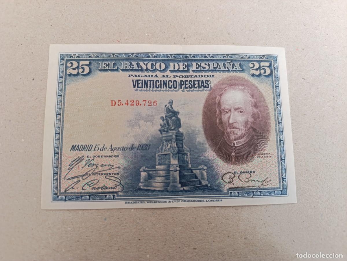 Billetes espa&ntilde;oles: 25 pesetas 1928 serie D - Foto 1