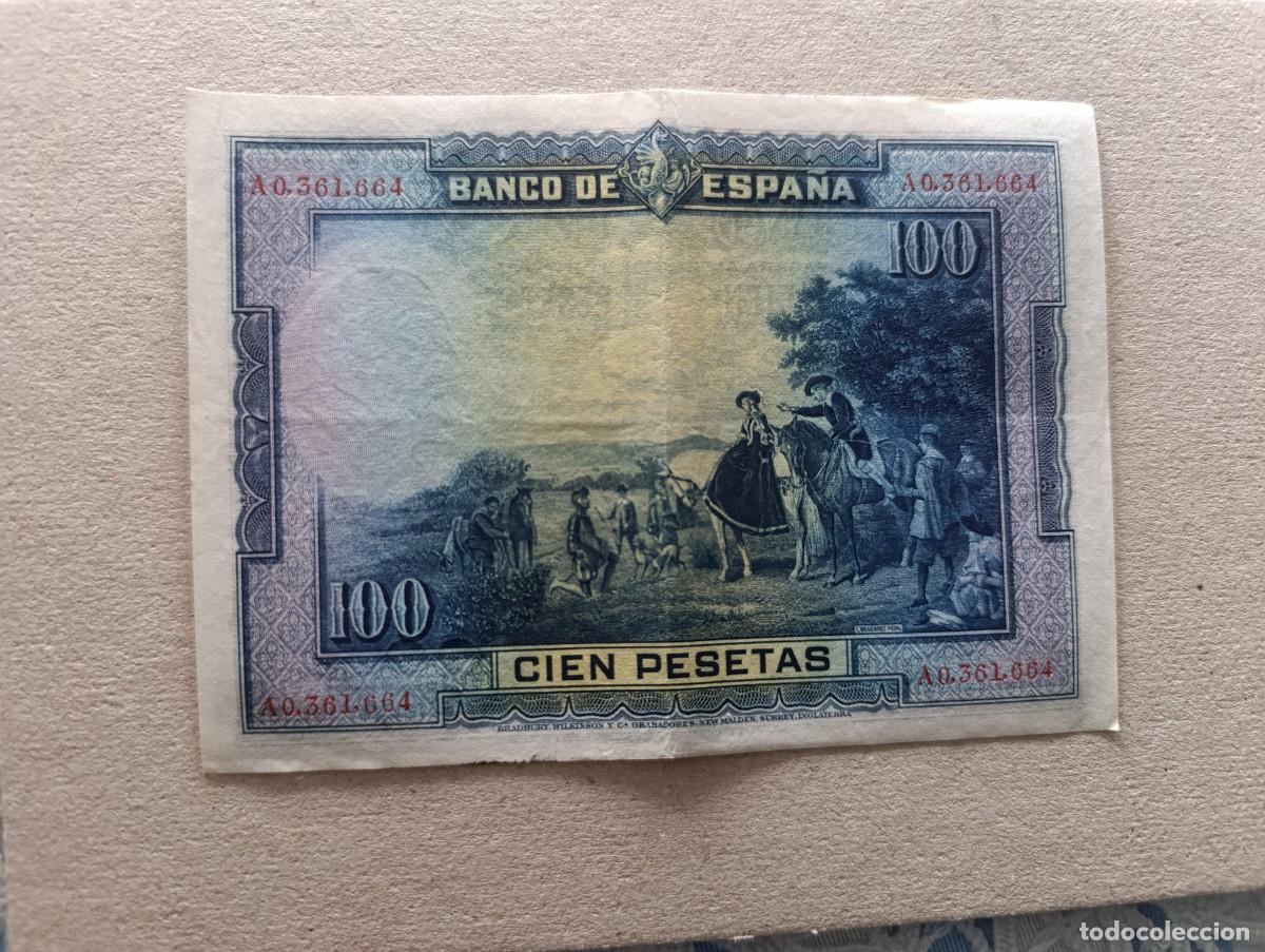 Billetes espa&ntilde;oles: 100 pesetas 1928 serie A - Foto 2