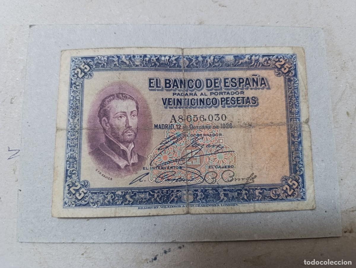 Billetes espa&ntilde;oles: 25 pesetas 1926 serie A - Foto 1