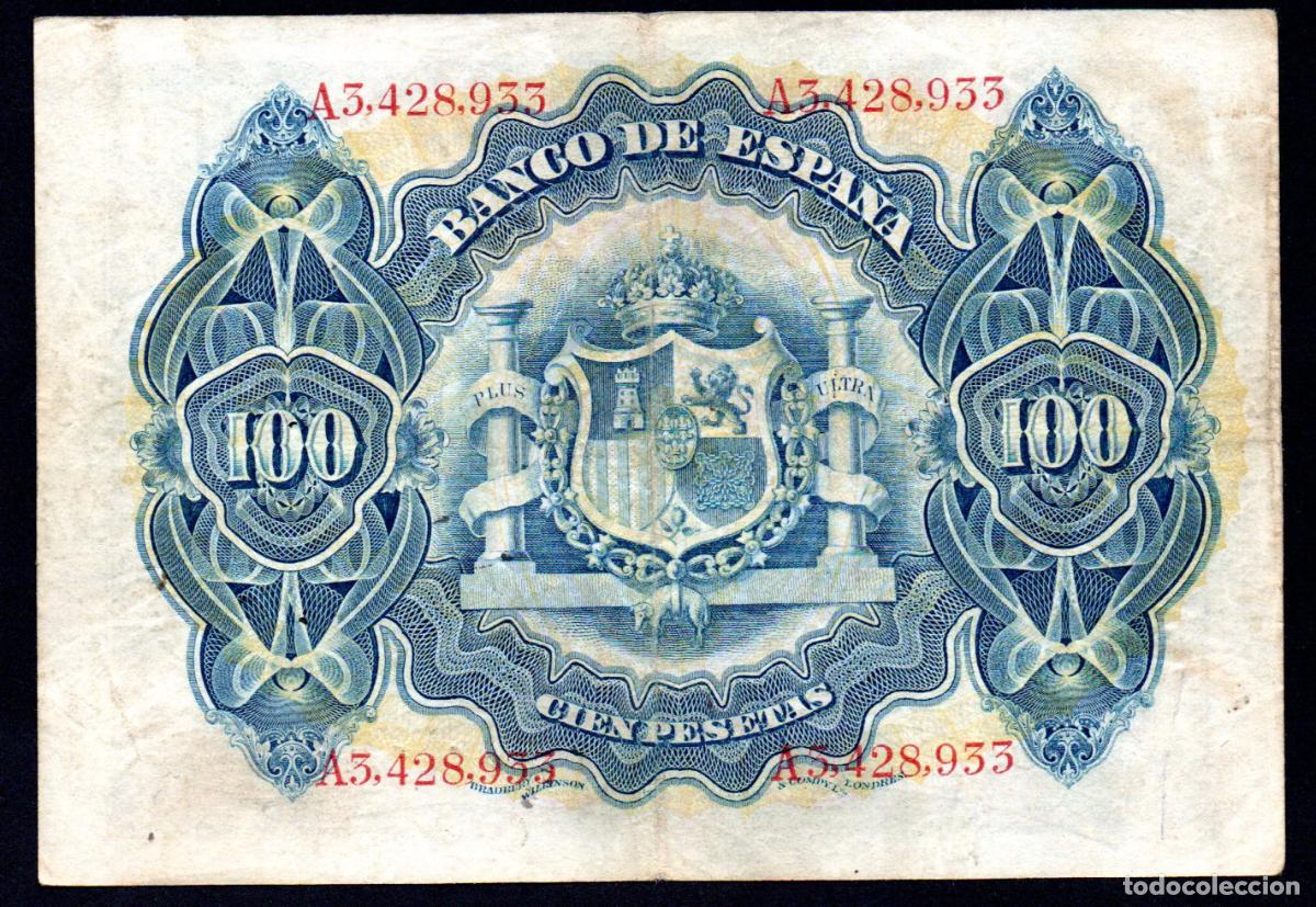 Billetes espa&ntilde;oles: 100 PESETAS JUNIO 1906 - SERIE A - Foto 2