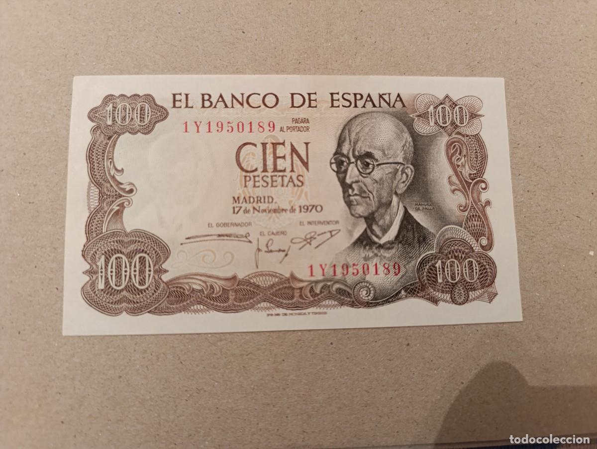 Billetes espa&ntilde;oles: 100 pts, a&ntilde;o 1970, sc/plancha - Foto 1