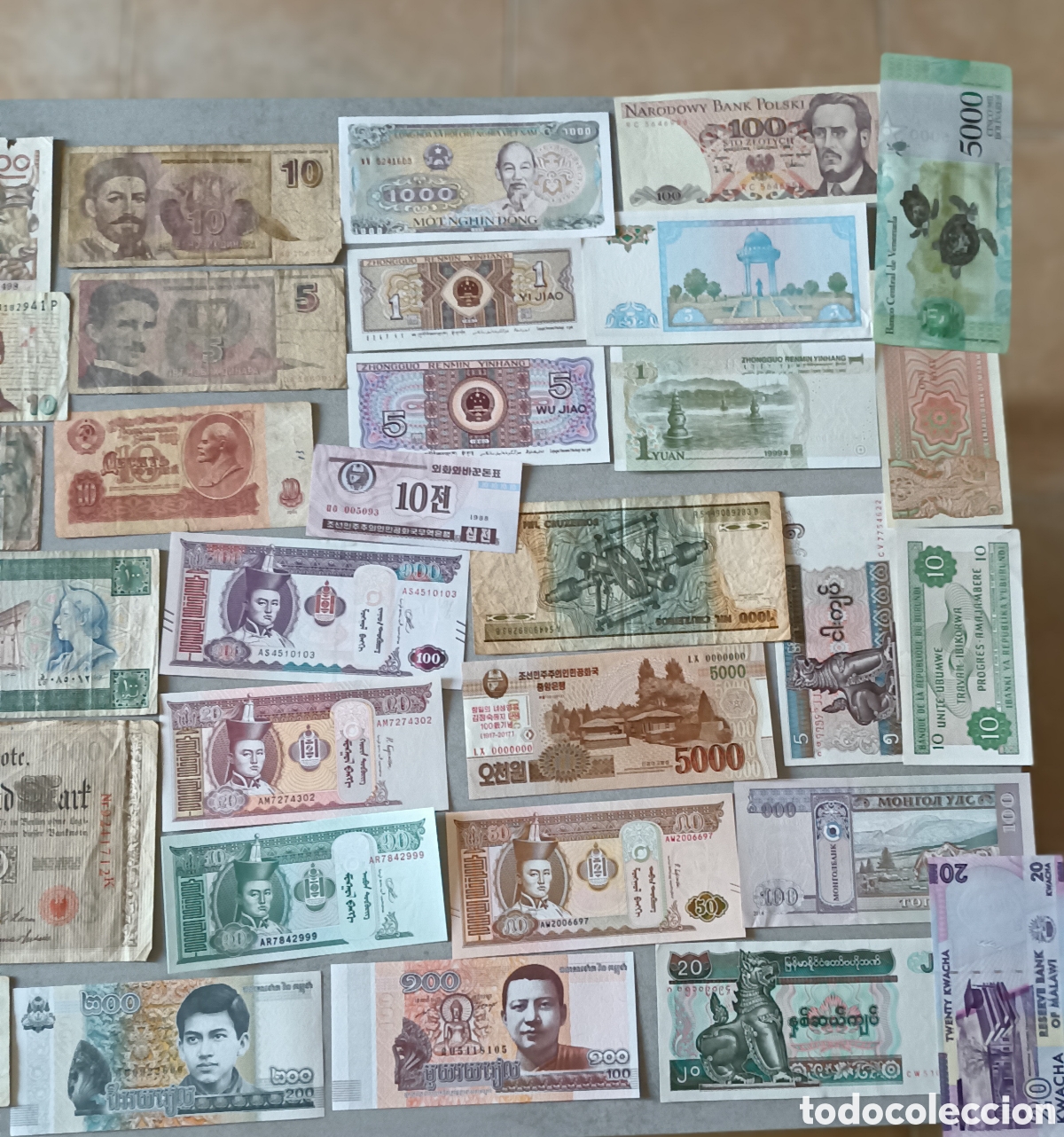 Billetes espa&ntilde;oles: Lote billetes espa&ntilde;oles e internacionales - Foto 2