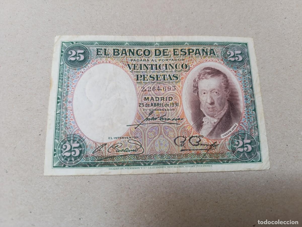 Billetes espa&ntilde;oles: Billete 25 pesetas 1931 - Foto 1