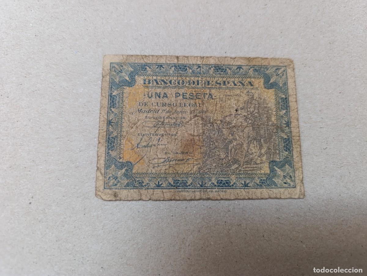 Billetes espa&ntilde;oles: 1 peseta 1940 Junio, sin serie - Foto 1