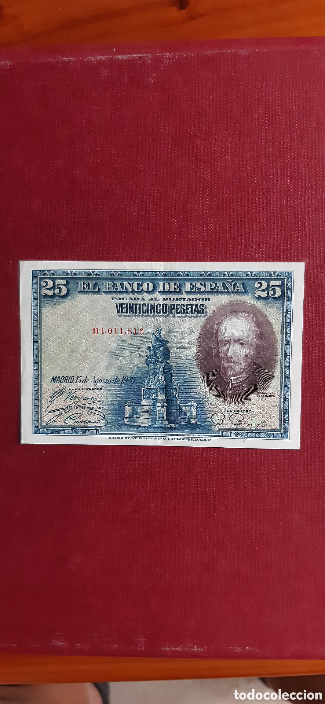 Billetes espa&ntilde;oles: 25 pesetas Espa&ntilde;a 1928 - Foto 3
