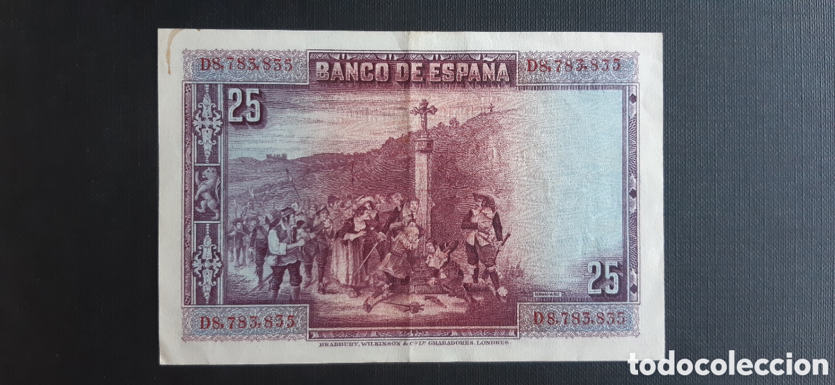 Billetes espa&ntilde;oles: 25 pesetas Espa&ntilde;a 1928 - Foto 2