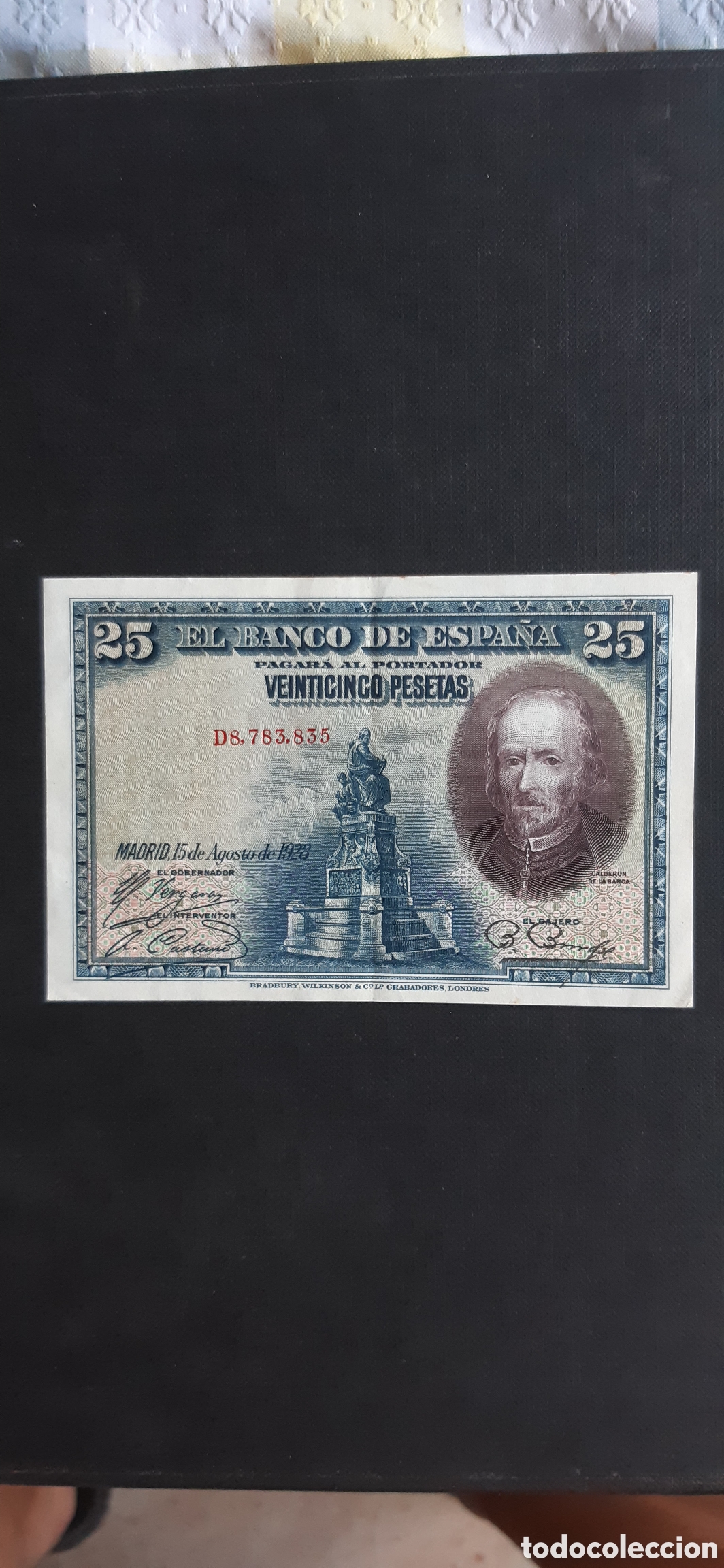 Billetes espa&ntilde;oles: 25 pesetas Espa&ntilde;a 1928 - Foto 3