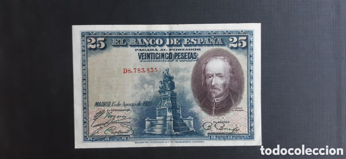 Billetes espa&ntilde;oles: 25 pesetas Espa&ntilde;a 1928 - Foto 1