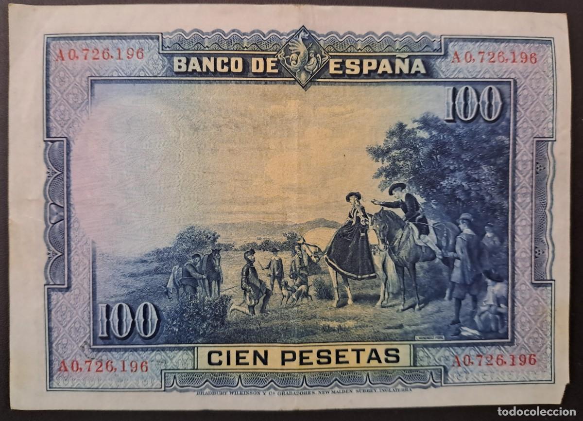 Billetes espa&ntilde;oles: Billete de Espa&ntilde;a 100 pta 1928 - Foto 2