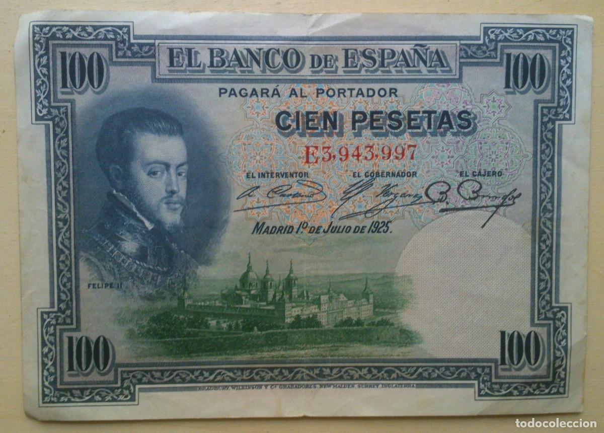Billetes espa&ntilde;oles: BILLETE 100 PESETAS. ESPA&Ntilde;A 1925 - Foto 1