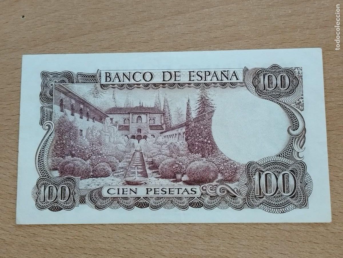 Billetes espa&ntilde;oles: Billete 100 ptas. 1970 Manuel de Falla S/C - Foto 2