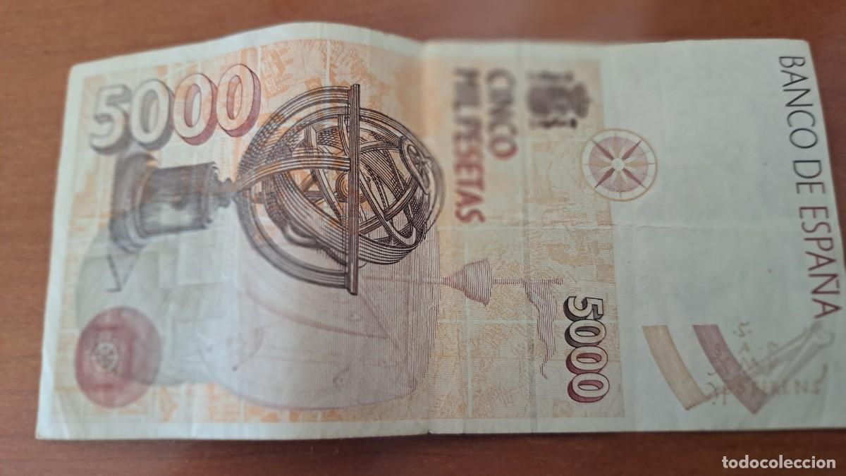 Billetes espa&ntilde;oles: Billete 5000 pesetas Col&oacute;n - Foto 2