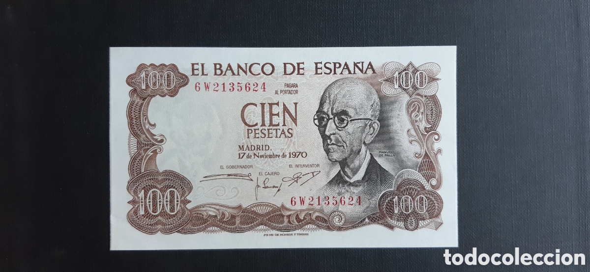 Billetes espa&ntilde;oles: 100 pesetas 1970 Sin Circular SC - Foto 1