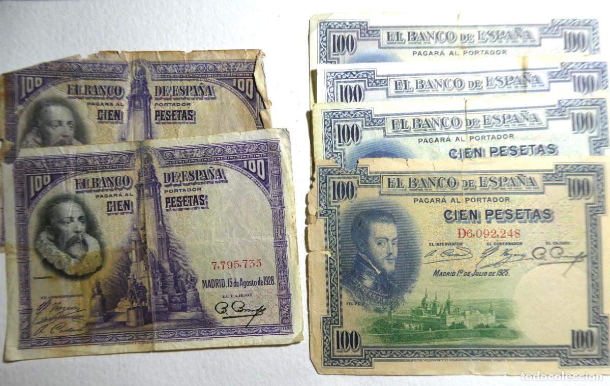 Billetes espa&ntilde;oles: 45 Billetes variados Espa&ntilde;oles en mal estado - Foto 6