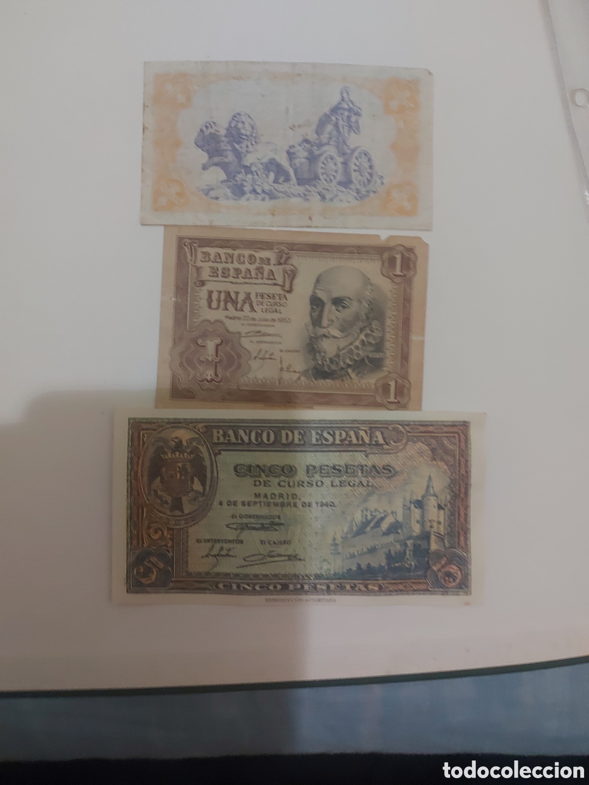 Billetes espa&ntilde;oles: 3 billetes de Espa&ntilde;ade - Foto 2