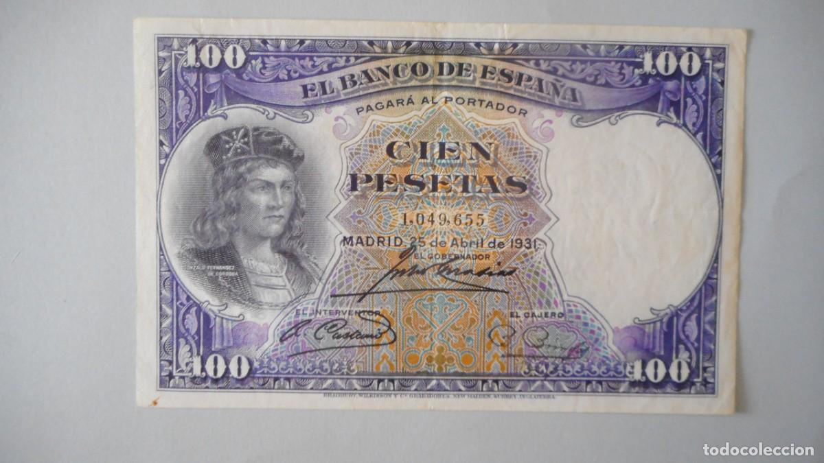 Billetes espa&ntilde;oles: 100 PESETAS ABRIL 1931 / EBC- - Foto 1