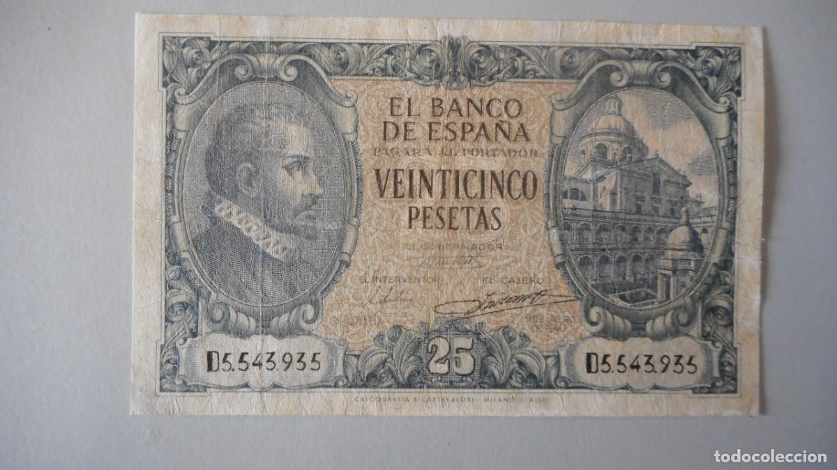 Billetes espa&ntilde;oles: 25 PESETAS ENERO 1940 / MBC+ - Foto 1