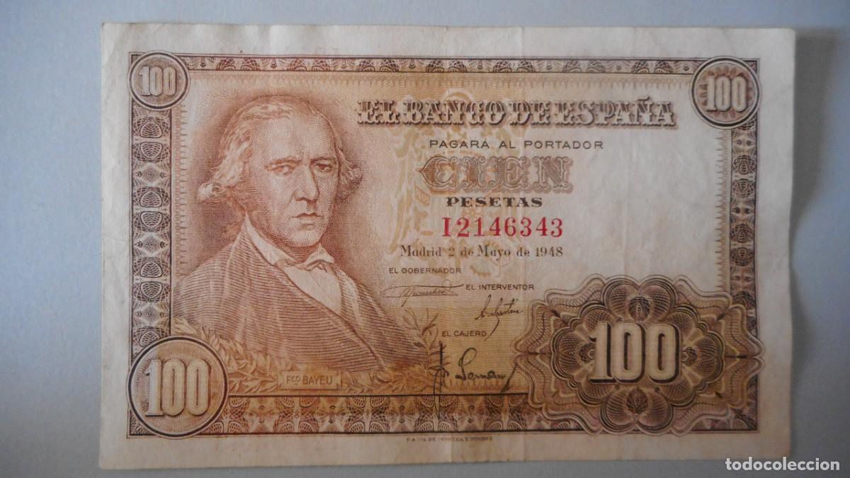 Billetes espa&ntilde;oles: 100 PESETAS MAYO 1948 / MBC+ - Foto 1