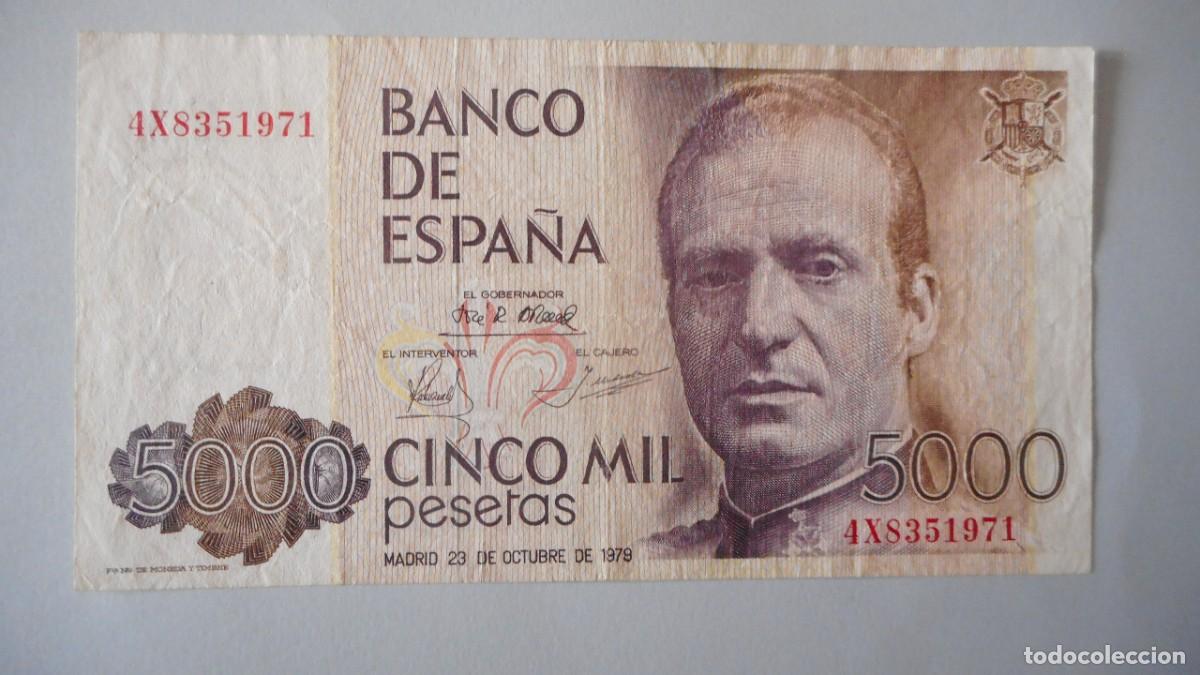 Billetes espa&ntilde;oles: 5000 PESETAS OCTUBRE 1979 / MBC+ - Foto 1
