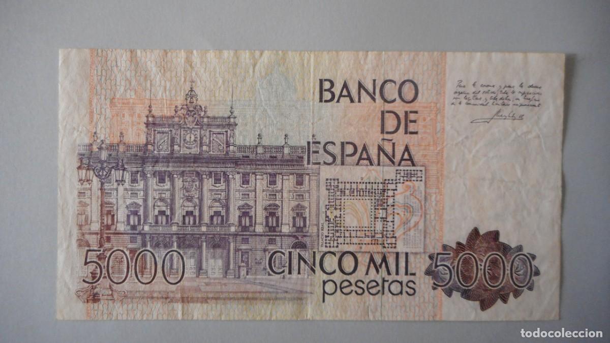 Billetes espa&ntilde;oles: 5000 PESETAS OCTUBRE 1979 / MBC+ - Foto 2