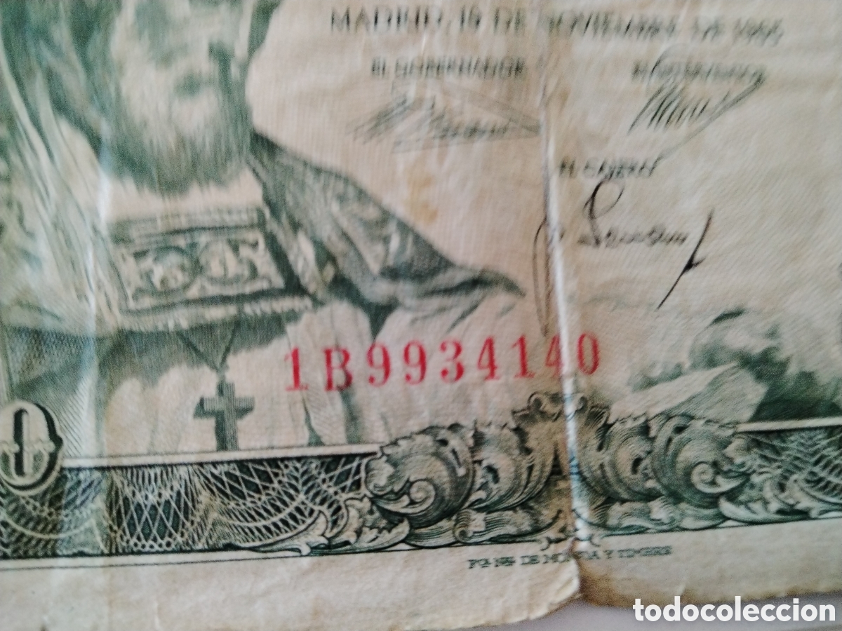 Billetes espa&ntilde;oles: Billete mil pesetas 1965 - Foto 3
