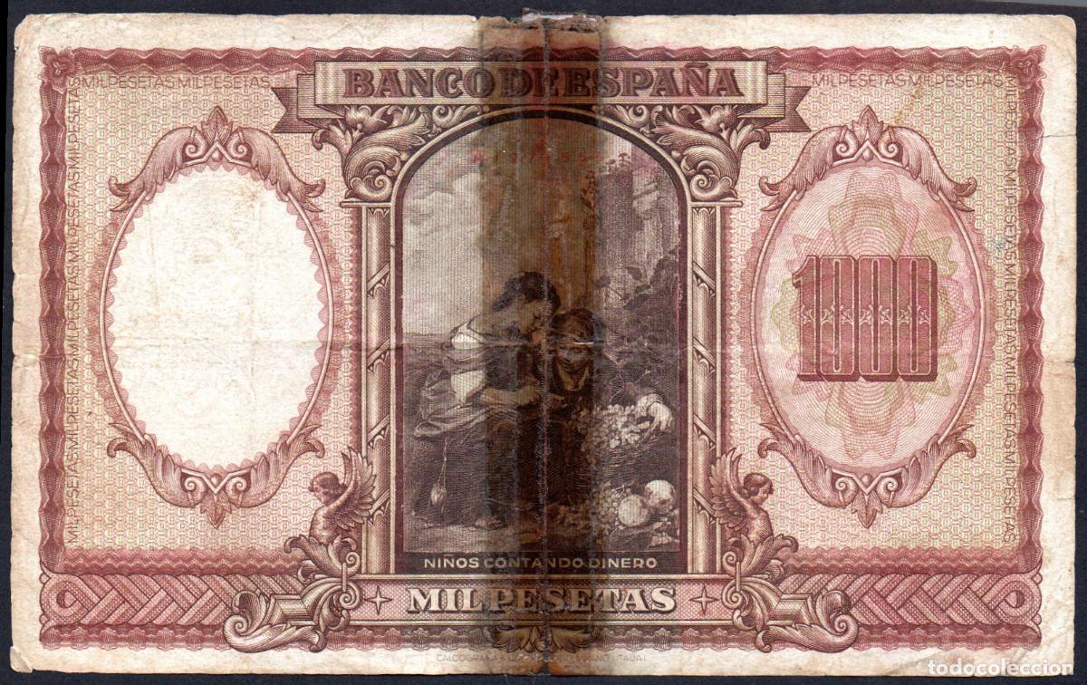 Billetes espa&ntilde;oles: 1000 PESETAS 1940 - MURILLO - PEGADO CELO - Foto 2