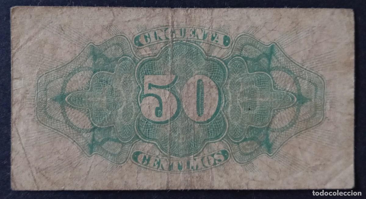 Billetes espa&ntilde;oles: 50 c&eacute;ntimos 1937 serie A (BC) - Foto 2