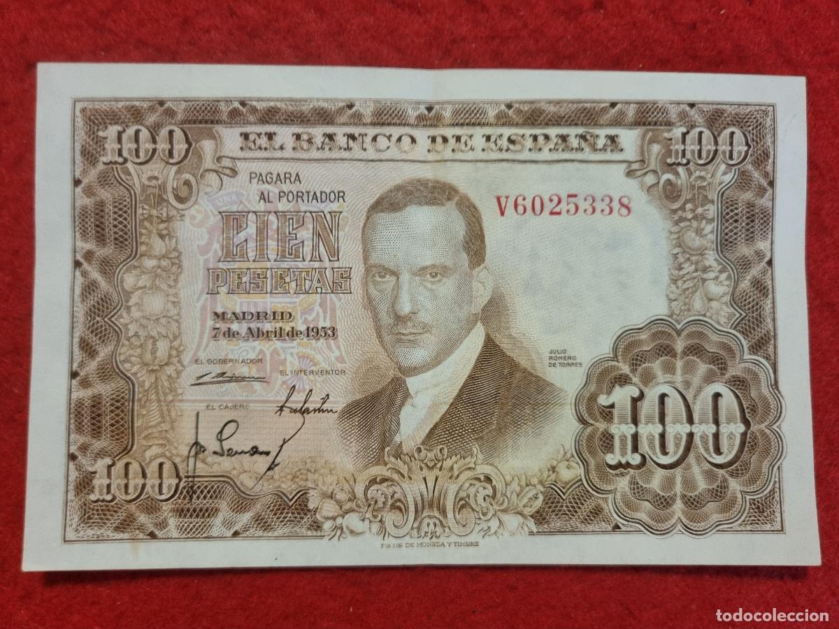 Spanische Banknoten: BILLETE 100 PESETAS 1953 MBC+ SERIE V ORIGINAL T338