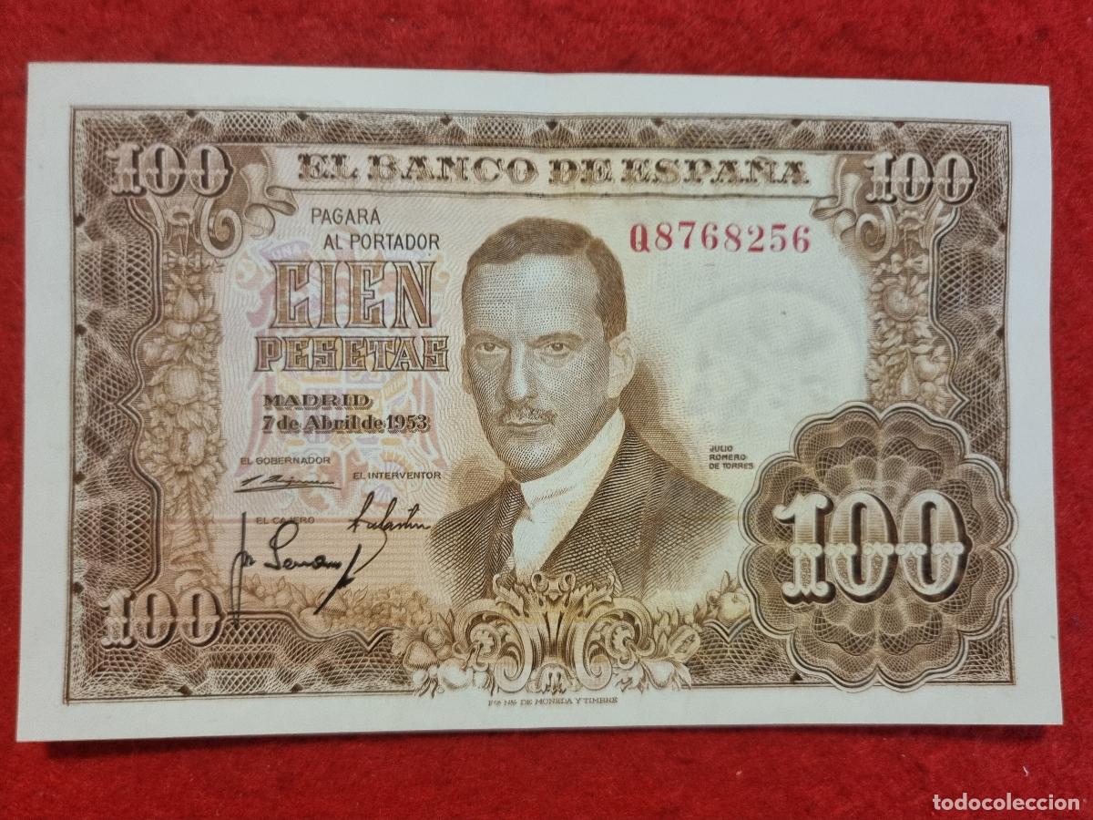 Spanische Banknoten: BILLETE 100 PESETAS 1953 MBC+ SERIE Q ORIGINAL T256