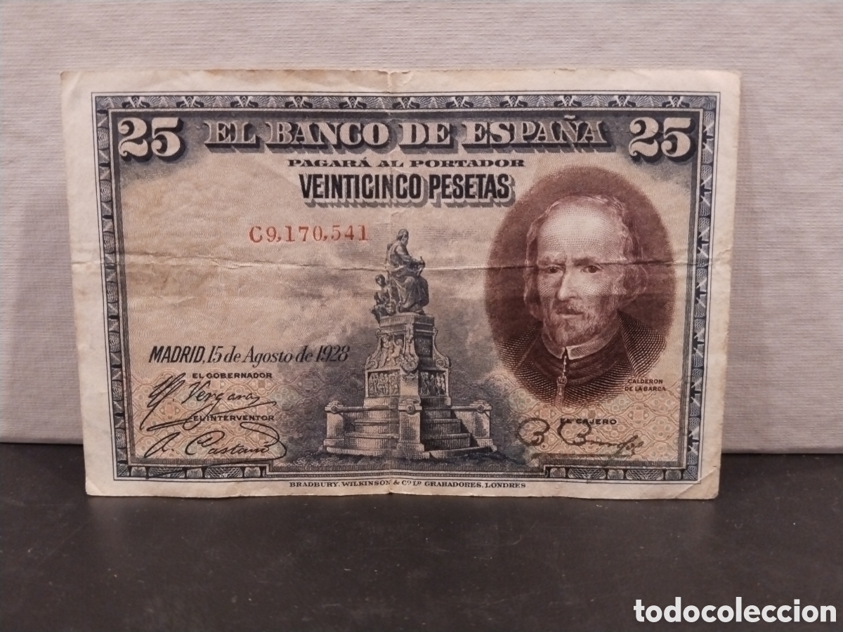 Billets espagnols: Espa&ntilde;a. 1928. 25 Pesetas (BC/F) Serie C