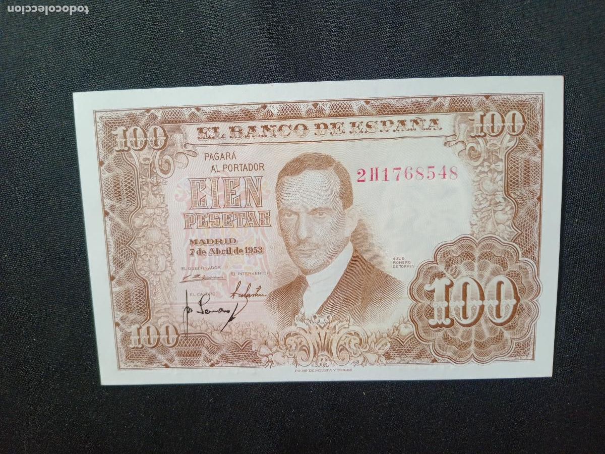 Billetes espa&ntilde;oles: 1953 100 PESETAS SERIE 2H SC