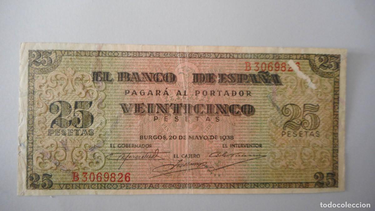 Billetes espa&ntilde;oles: 25 PESETAS MAYO 1938 / MBC+ - Foto 1