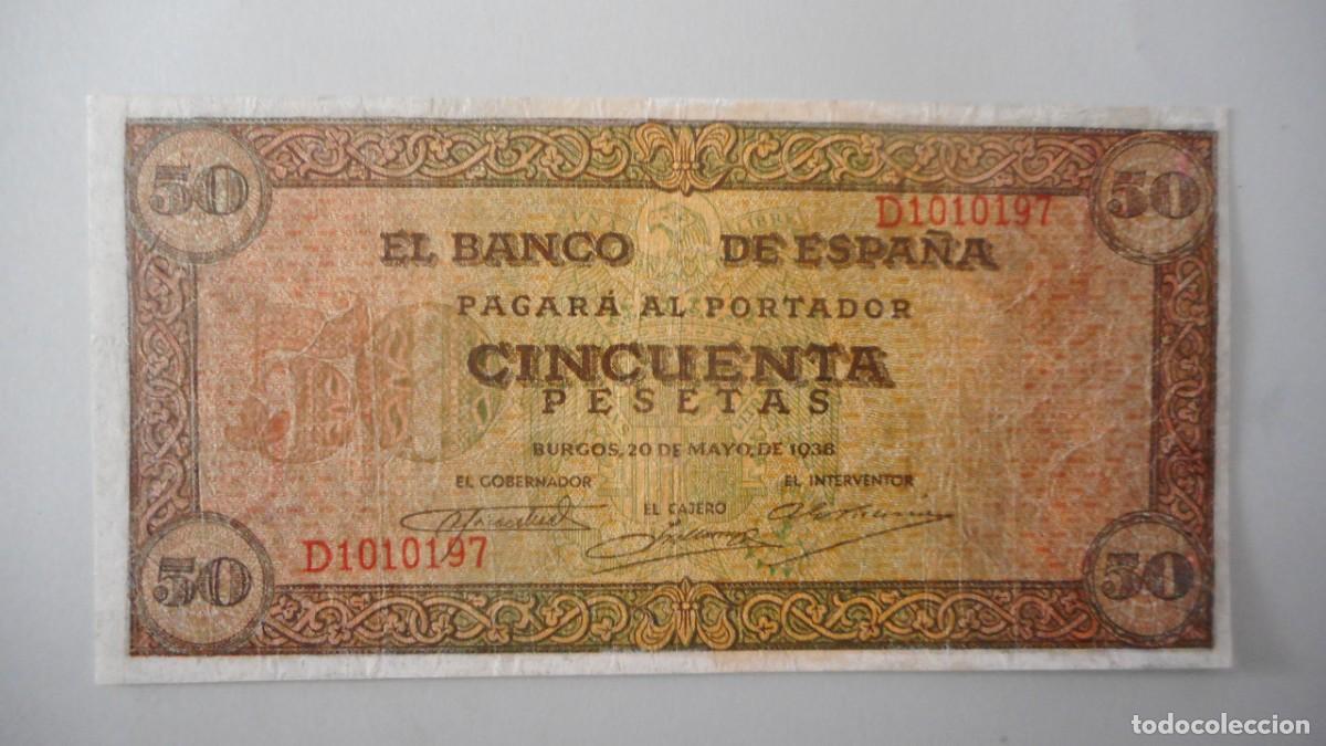 Billetes espa&ntilde;oles: 50 PESETAS MAYO 1938 / MBC+ - Foto 1