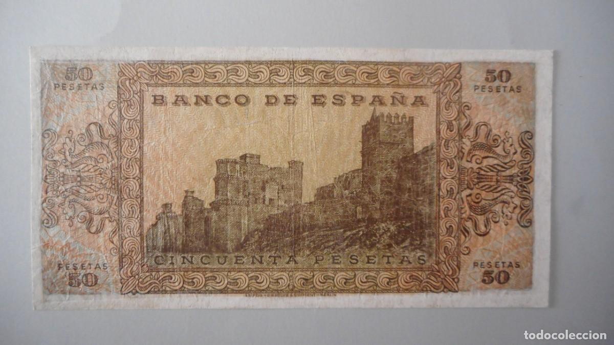 Billetes espa&ntilde;oles: 50 PESETAS MAYO 1938 / MBC+ - Foto 2