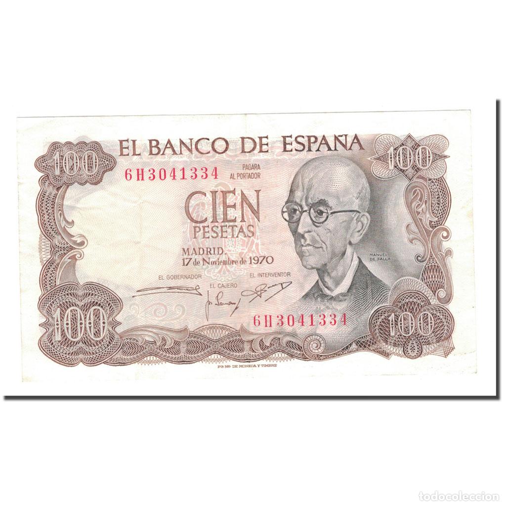 Spanische Banknoten: [#142054] Billete, 100 Pesetas, 1970, Espa&ntilde;a, 1970-11-17, KM:152a, MBC+