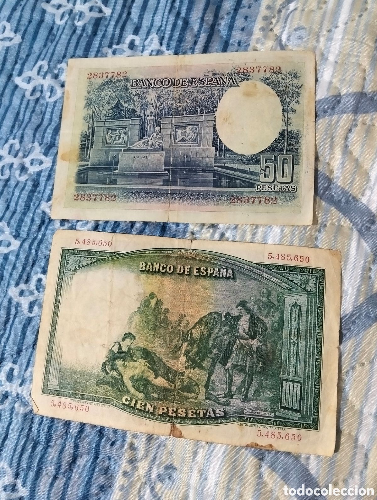 Billetes espa&ntilde;oles: Billetes de 50 y 100 pesetas - Foto 2