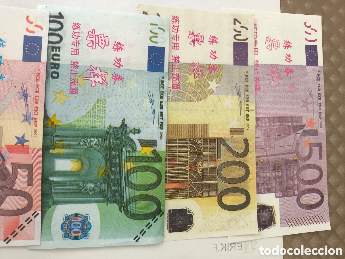 Billetes espa&ntilde;oles: Lote replicas billetes euros - Foto 2