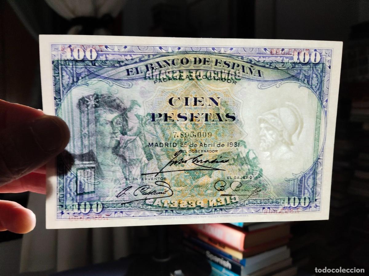 Billetes espa&ntilde;oles: Billete 100 pesetas 1931 - Foto 3