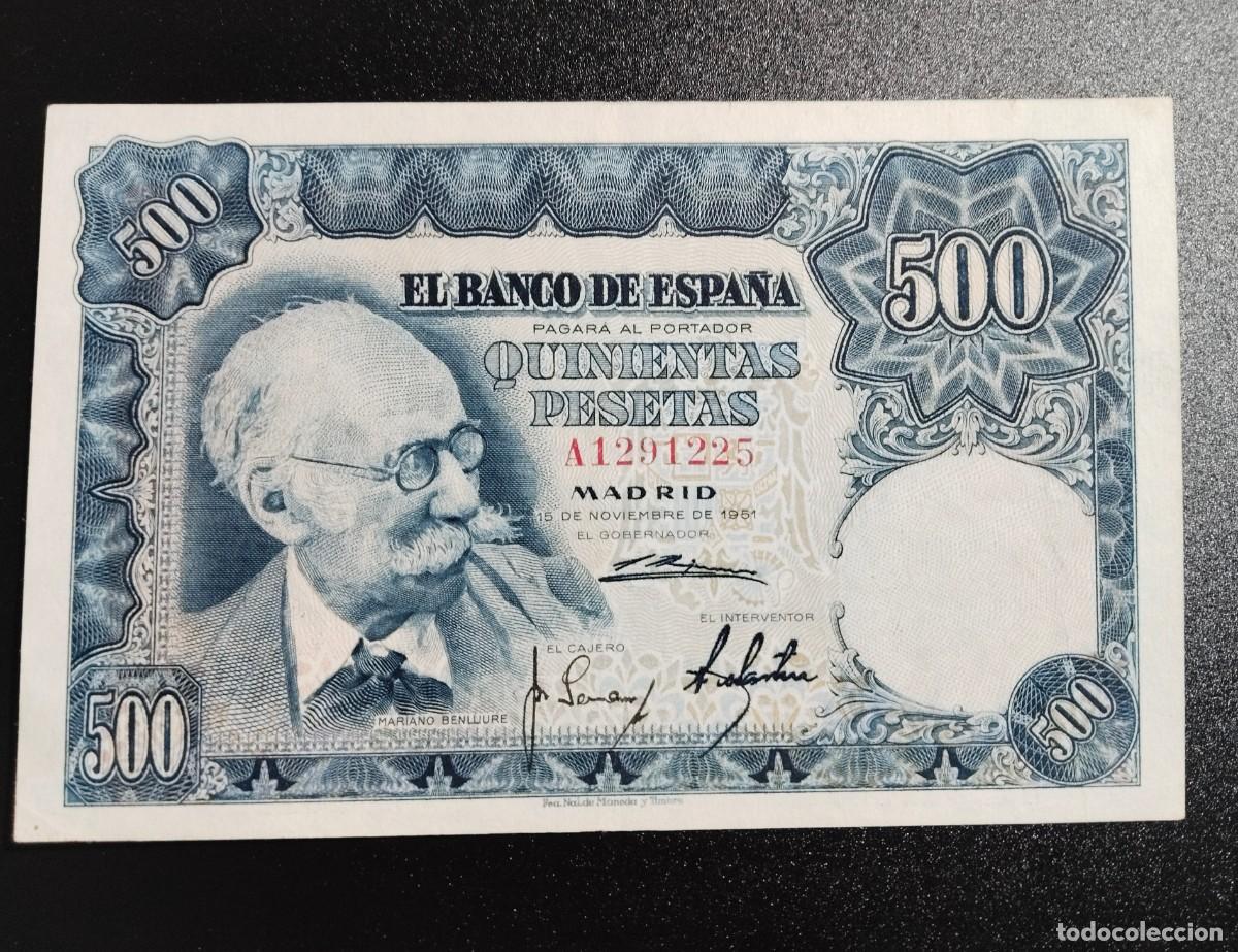 Billetes espa&ntilde;oles: 500 pesetas 1951 Benlliure - Foto 1