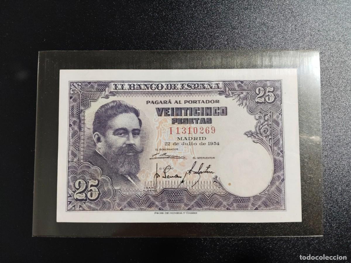Billetes espa&ntilde;oles: Billete de 25 pesetas 1954 - Foto 1