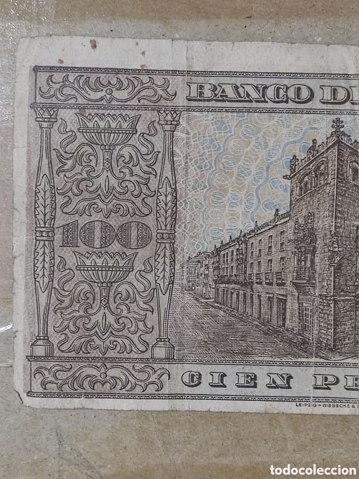 Billetes espa&ntilde;oles: Billete de 100 pesetas 1938 - Foto 5