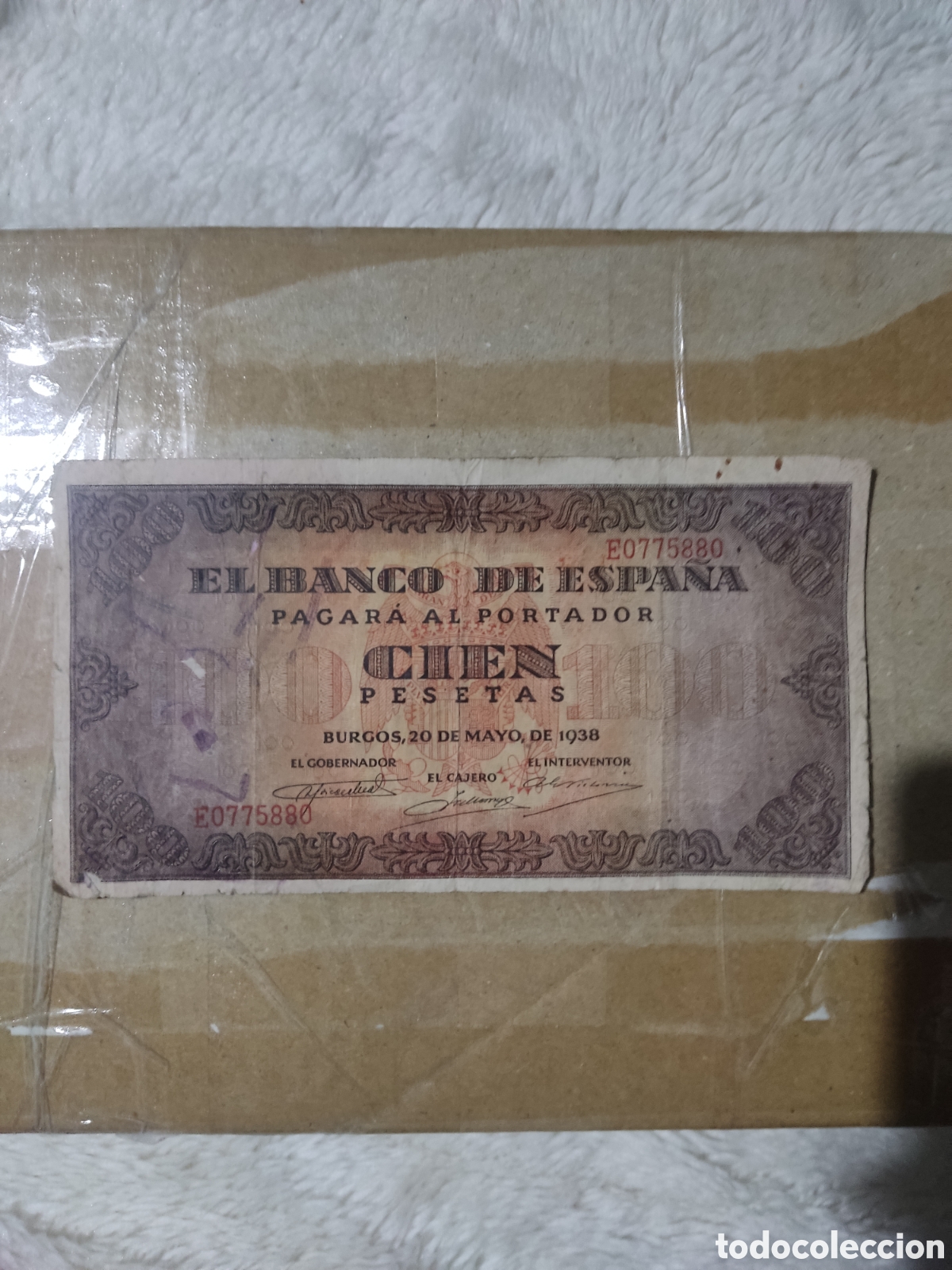 Billetes espa&ntilde;oles: Billete de 100 pesetas 1938 - Foto 1