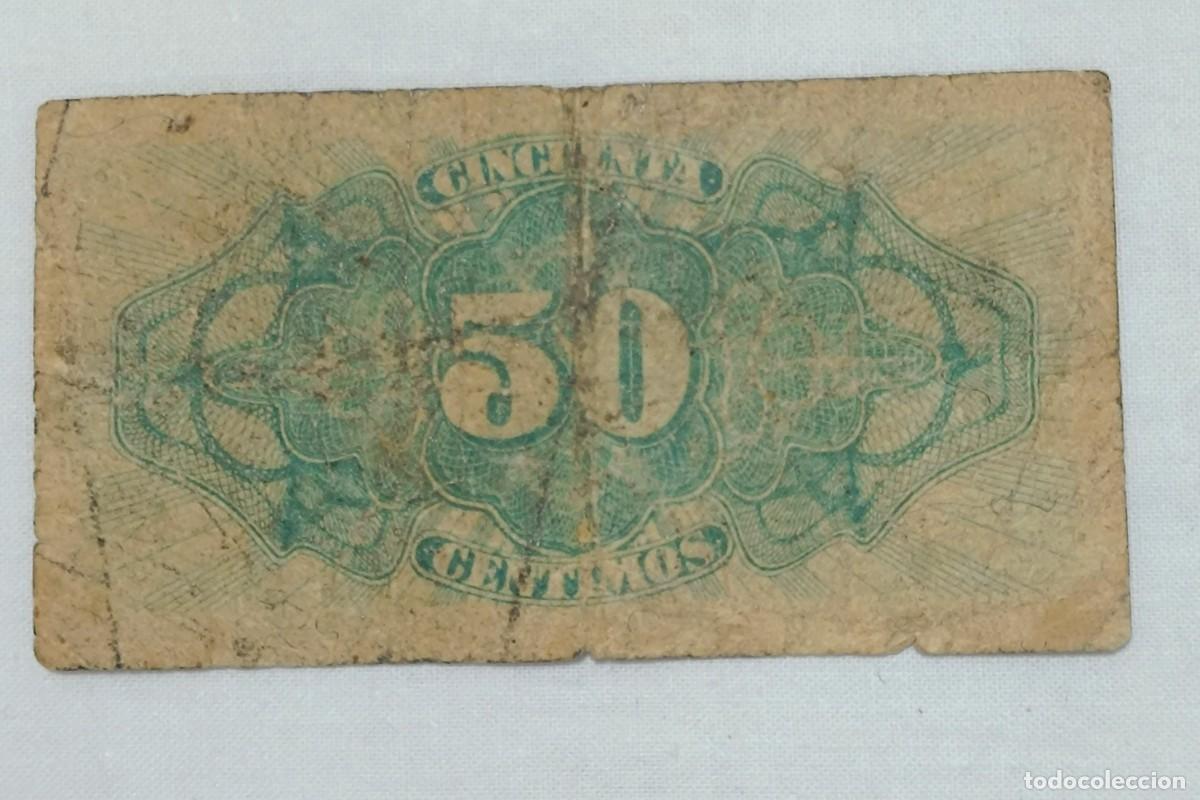 Billetes espa&ntilde;oles: Billete de 50 c&eacute;ntimos. - Foto 2
